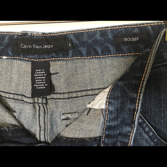 Calvin Klein Women's Blue Trouser Jeans - 8 - Picture 7 of 8